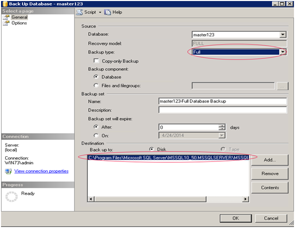 how to backup log file in sql server 2008