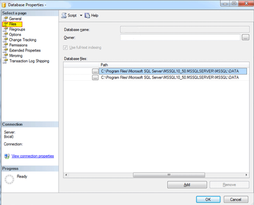 database properties