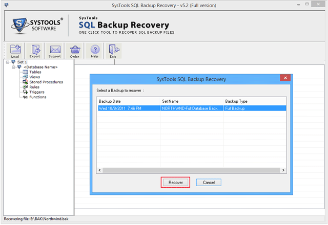 full sql database backup recovery