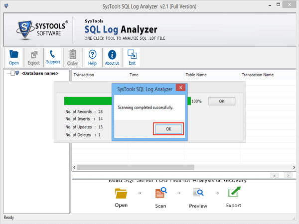 scanning process of log file